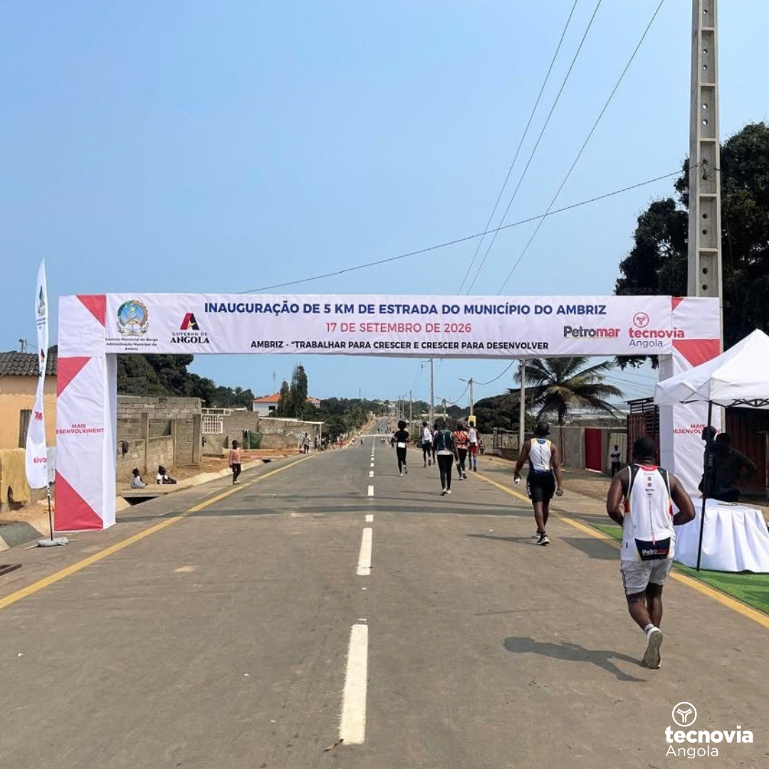 Tecnovia Angola assinala inauguração de 5 km de estrada reabilitada em Ambriz